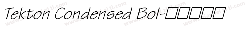 Tekton Condensed Bol字体转换